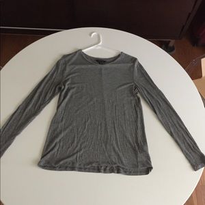 Banana Republic Charcoal Long-Sleeve Modal Top